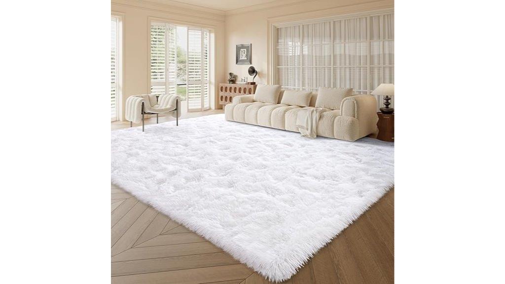 white shag rug 6x9
