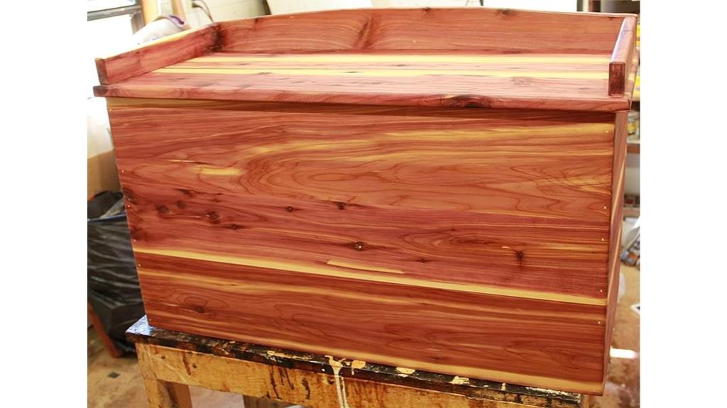 wooden cedar bedroom chest