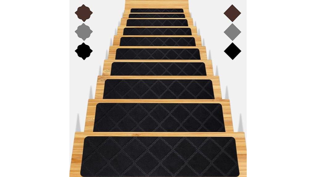 wooden stair tread set