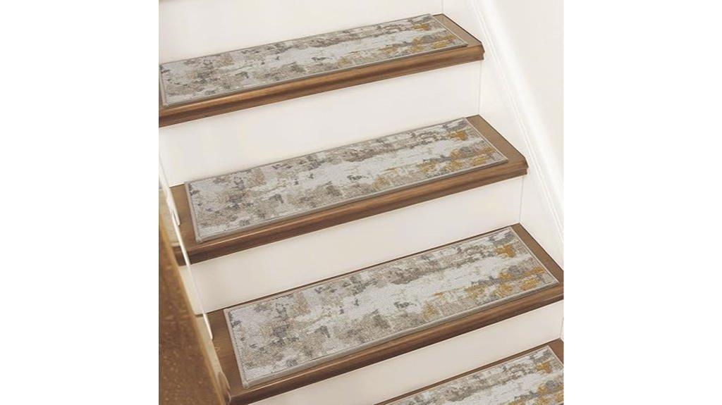 wooden stair tread set