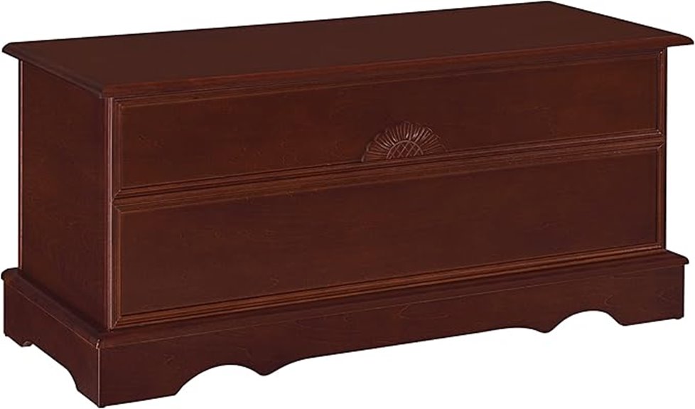 wooden storage trunk