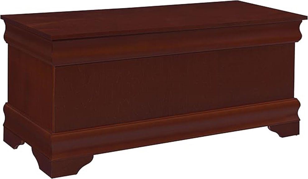 wooden storage trunk