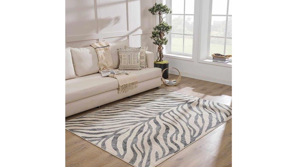 zebra print area rug