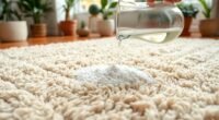 baking soda vinegar rug
