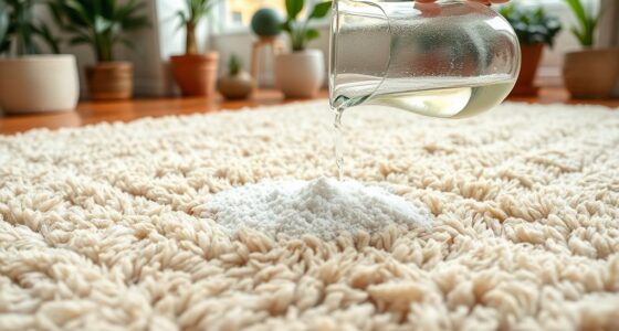baking soda vinegar rug