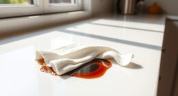 clean spills promptly always