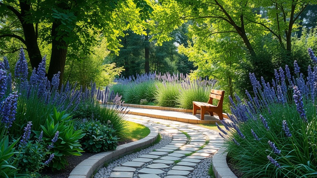 create calming garden pathways