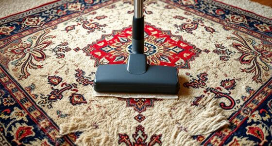 gentle vacuuming antique rugs