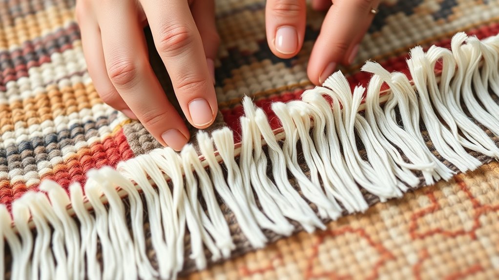 maintain rug fringe integrity