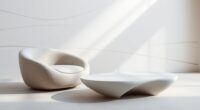 smooth curved sculptural furniture