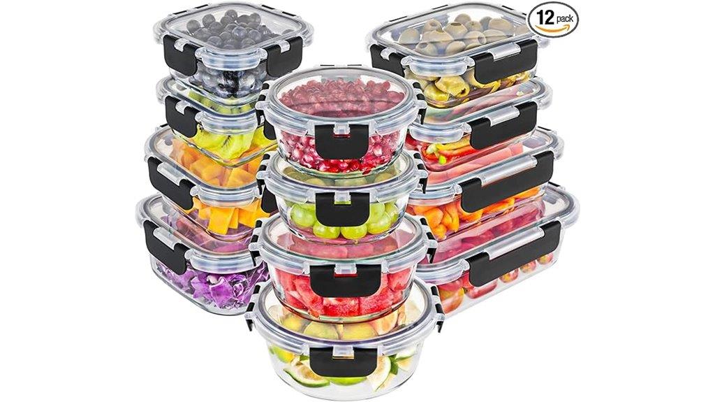 durable glass food storage