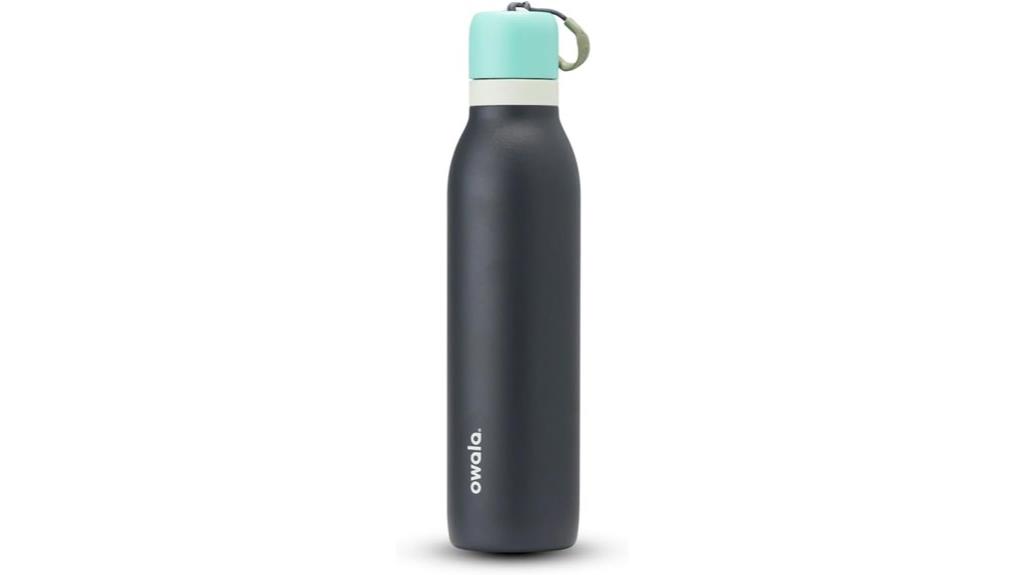 insulated blue grey bottle