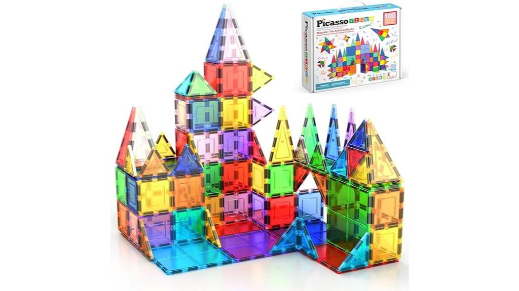 magnetic building tile set