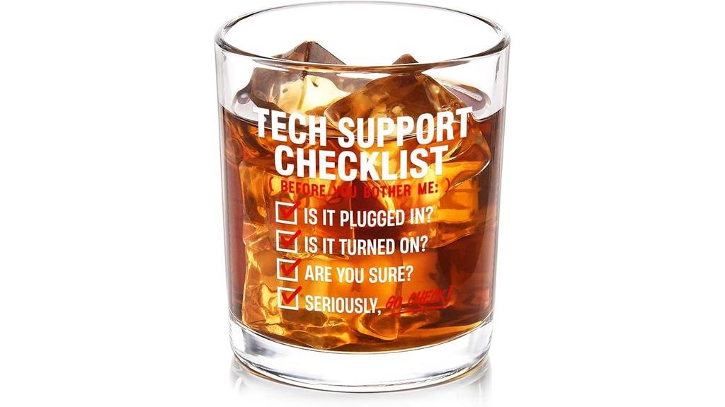 tech themed whiskey glass