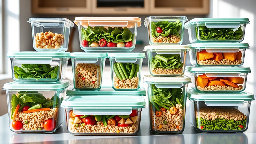top glass meal storage