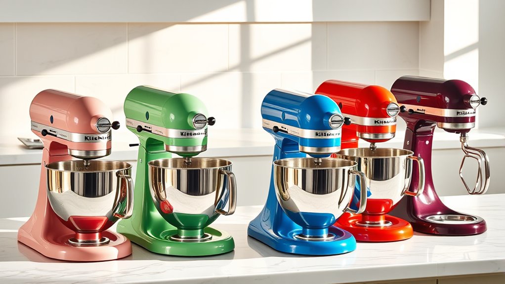 top kitchenaid mixer colors