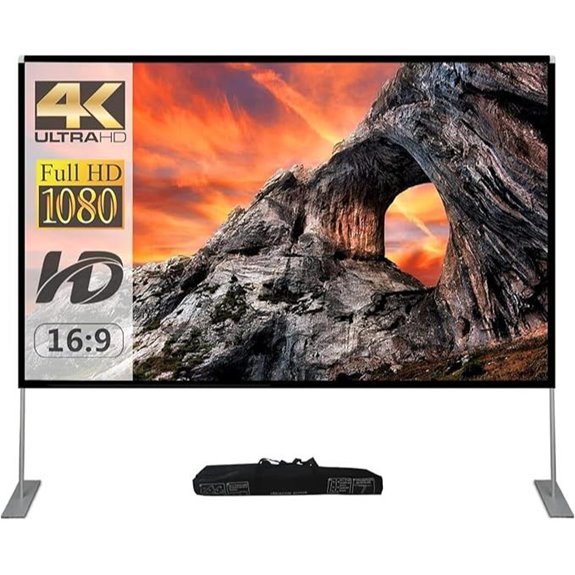 Outdoor Projector Screen with Stand (100 Inch)