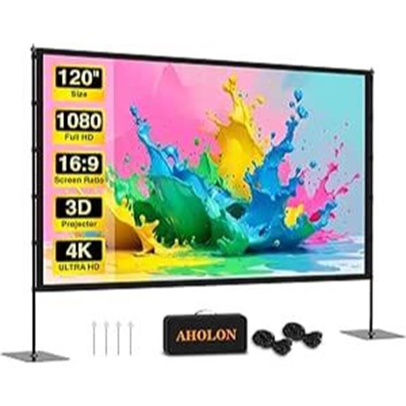 Outdoor Projector Screen with Stand - 120 Inch
