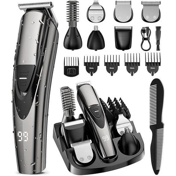 SHPAVVER 12-in-1 Cordless Beard Trimmer for Men