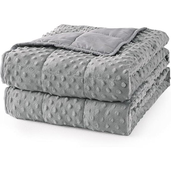 Weighted Queen Blanket for Adults 15 lbs Grey
