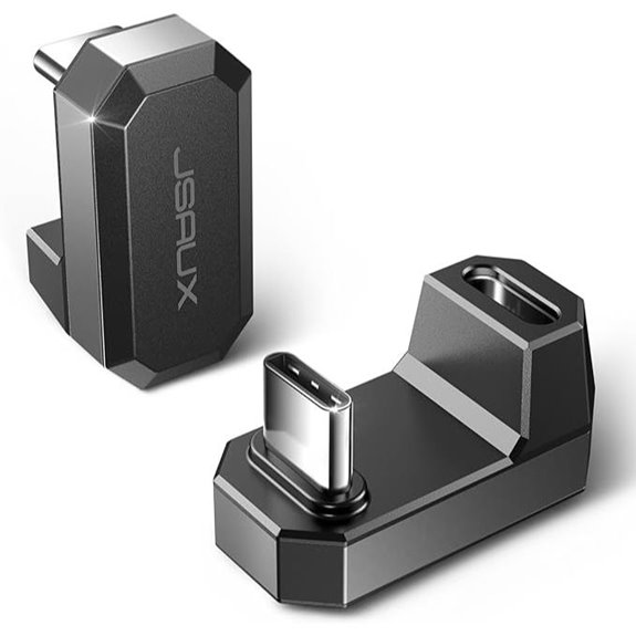 JSAUX 180° USB-C Male to Female Adapter (2-Pack)
