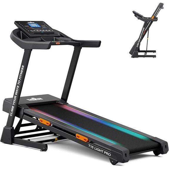 THERUN 20% Incline Treadmill with Large Belt and Console