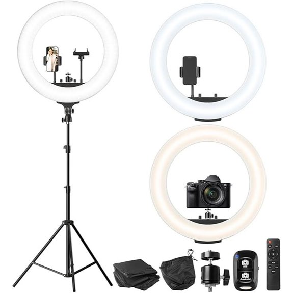 UBeesize 22 Ring Light with Stand and Phone Holder