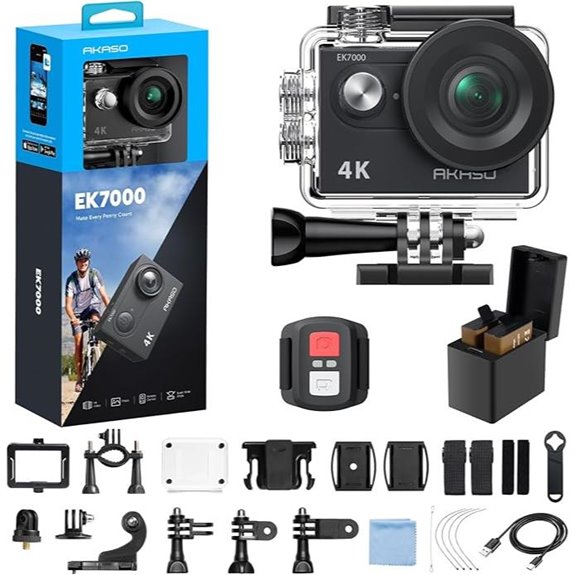 AKASO EK7000 4K Action Camera with Accessories Kit