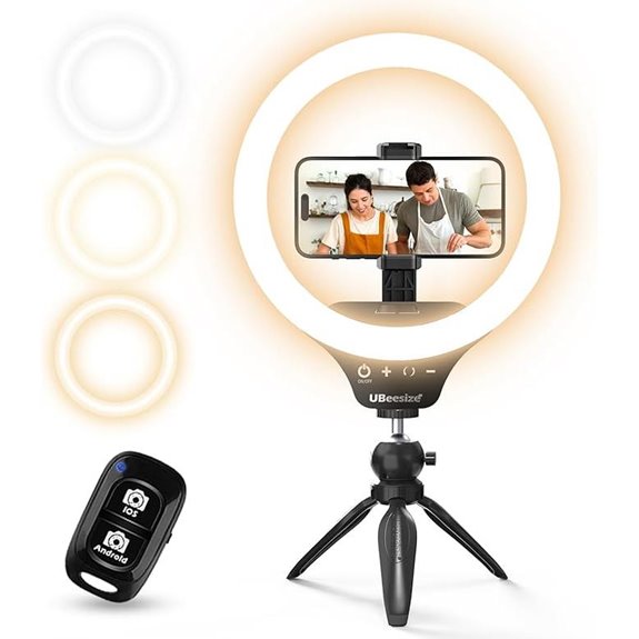 UBeesize 12 Desk Ring Light with Stand