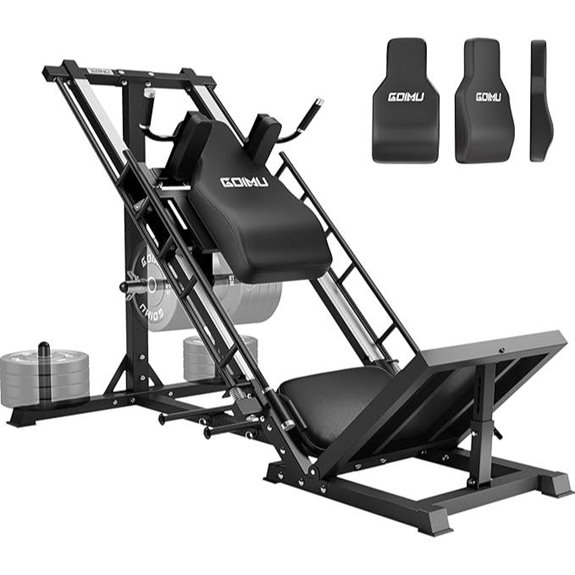 3-in-1 Adjustable Hack Squat Machine with Back Support