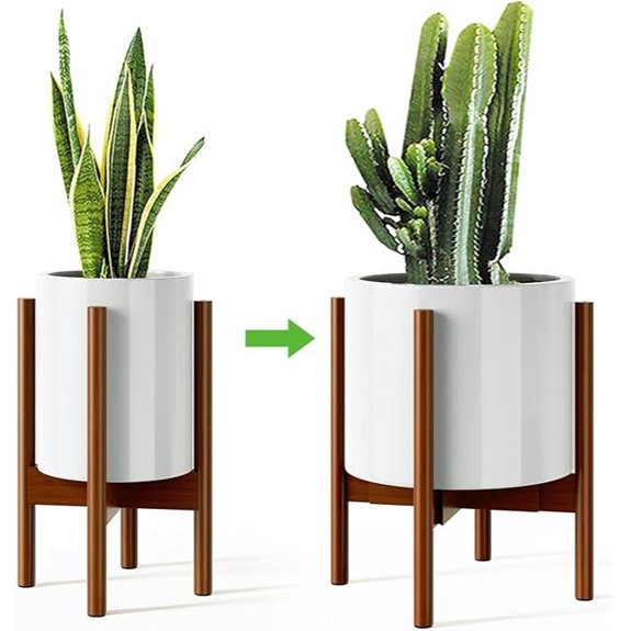 MUDEELA Adjustable Indoor Plant Stand 14.5 Inches