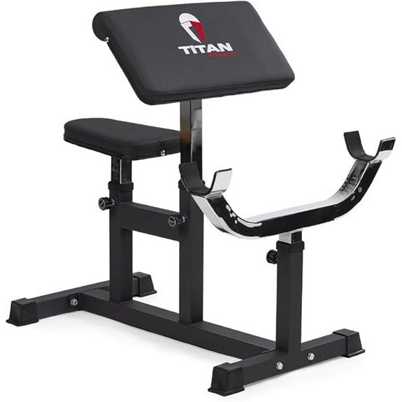 Titan Fitness Adjustable Preacher Curl Station