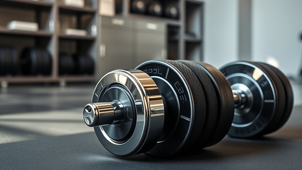 adjustable safe comfortable dumbbells