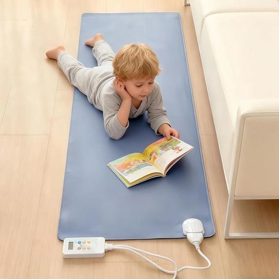 Heated Floor Rug with Adjustable Temp and Timer