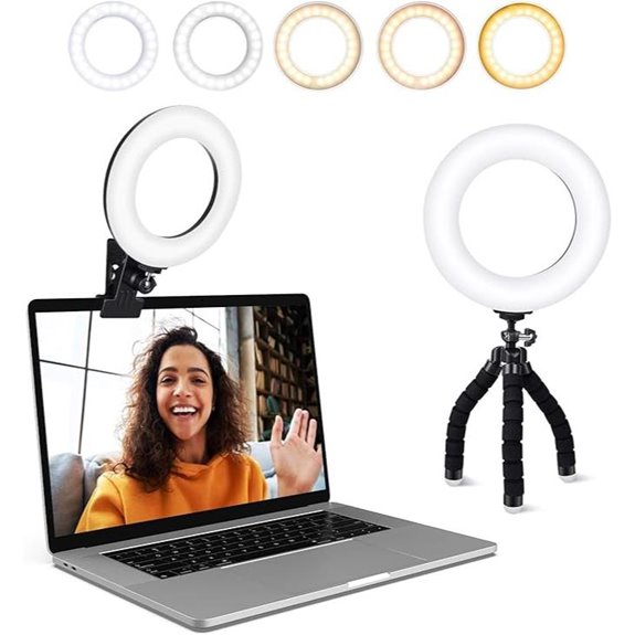 Video Conference Lighting Kit with Dimmable Ring Light