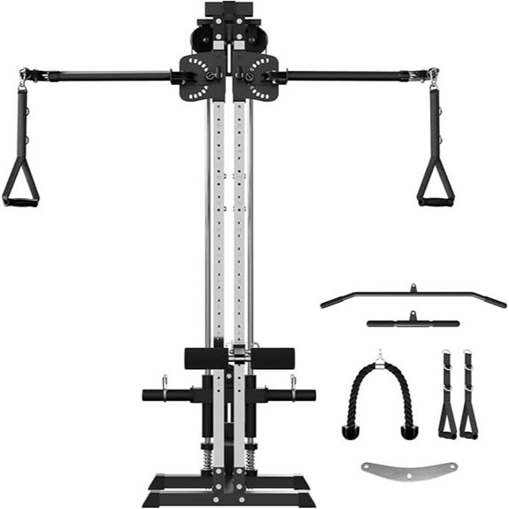 GMWD Wall-Mounted Cable Machine with Adjustable Arms