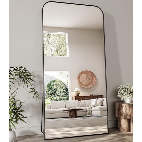 Koonmi Full-Length Mirror with Stand Aluminum Frame