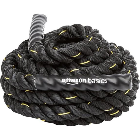 Amazon Basics Battle Rope for Home Gym Workout Exercise Training Equipment