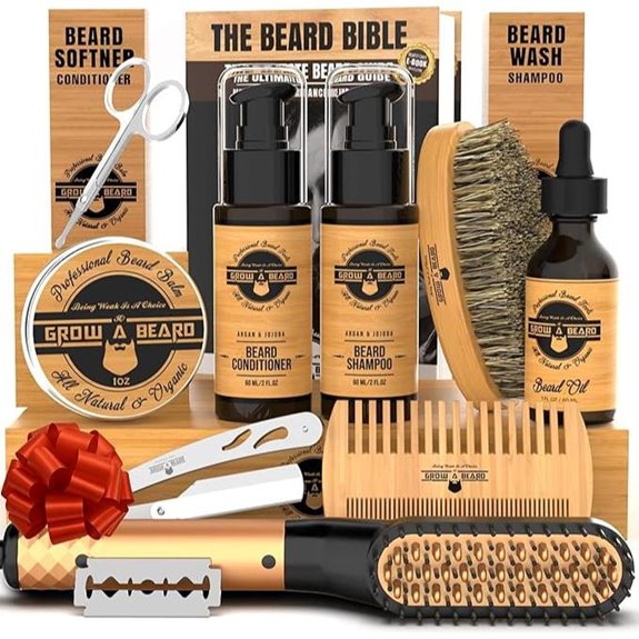 Beard Grooming Kit with Oil Comb and Razor