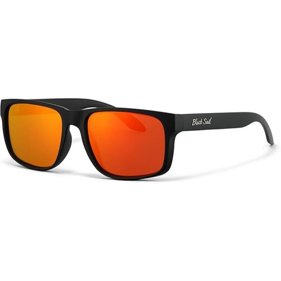 Black Sail Polarized Sunglasses with Mirrored Lenses