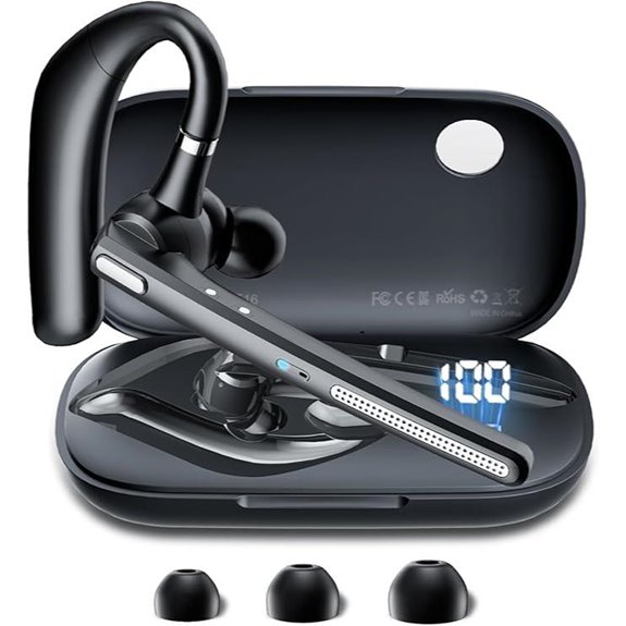 Bluetooth V5.3 Wireless Headset with Charging Case