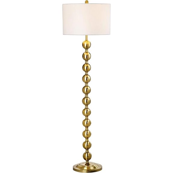 SAFAVIEH Brass Floor Lamp with LED Bulb