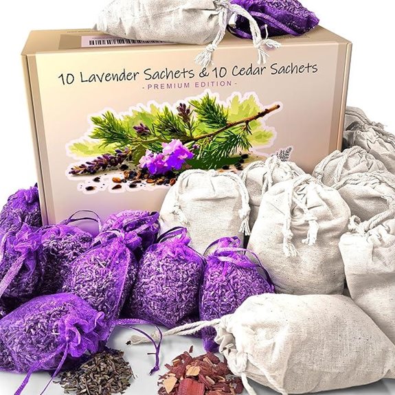 20 Pack Cedar & Lavender Sachets for Drawers