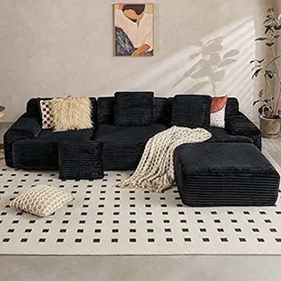 VK·LIVING 113 Cloud Sectional Couch with Memory Foam