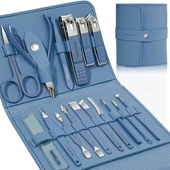Professional 16-Piece Nail Care Manicure Set with Travel Case