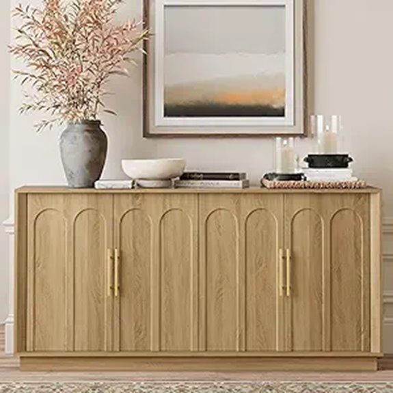 Modern Oak Sideboard with Arched Doors