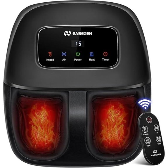 Foot Massager with Heat Cordless Remote Up to Size 14