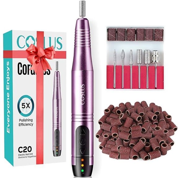 COSLUS Cordless Electric Nail Drill Kit