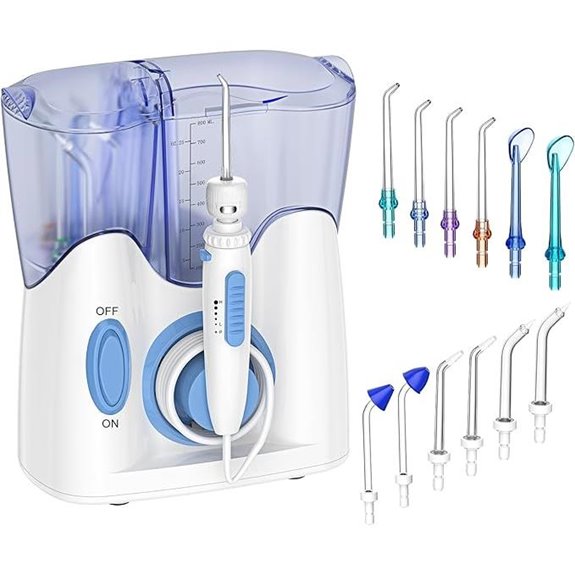 H2ofloss Dental Water Flosser with 12 Tips and Capacity