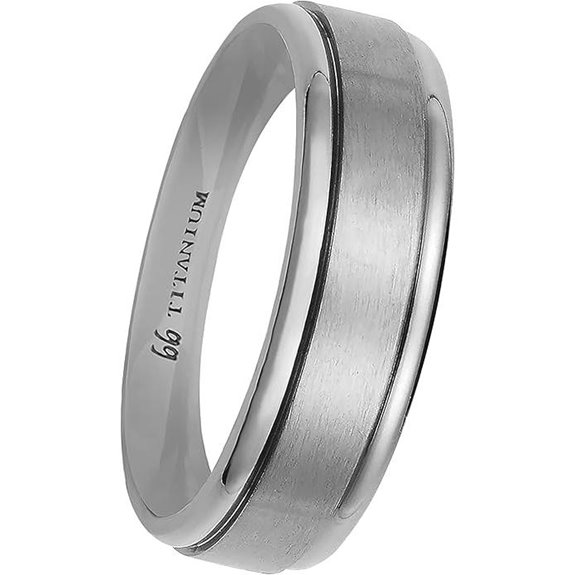 Boston Bay Diamonds Silver Titanium Unisex Ring